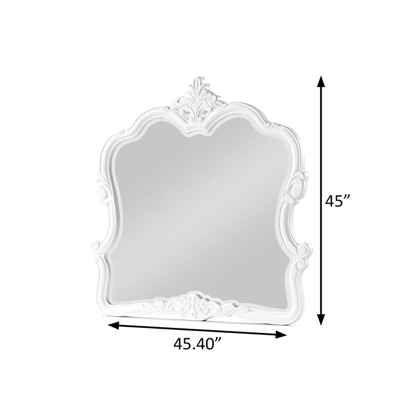 Miroir traditionnel l 45,4 po, blanc
