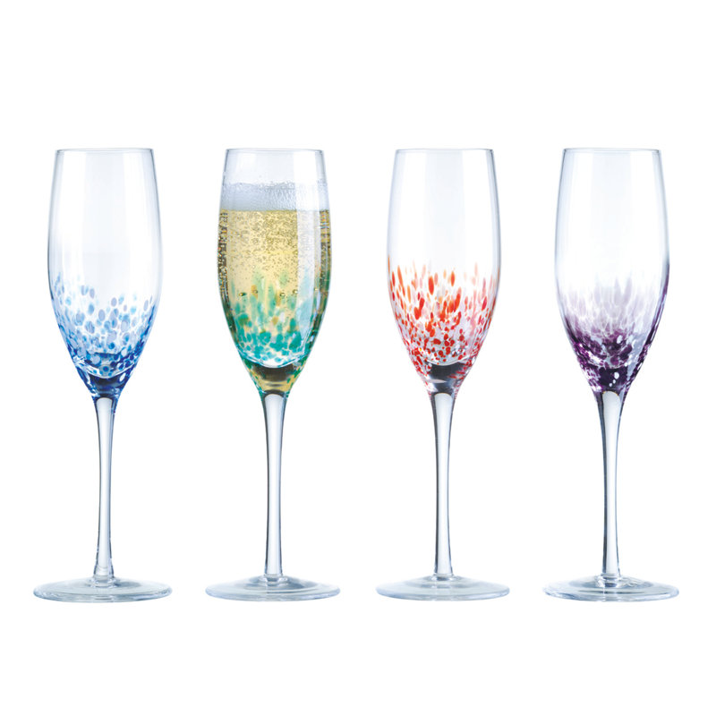 Mouchoir 8,5 oz Ensemble de verres à pied champagne