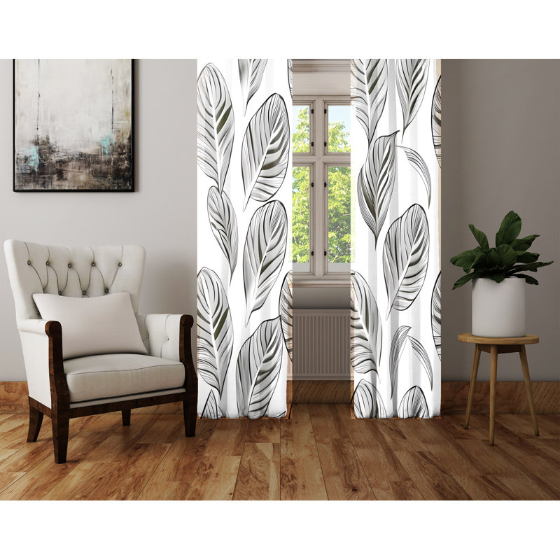 Brentlee Semi Sheer Curtain Pair, 56" W x 78" L