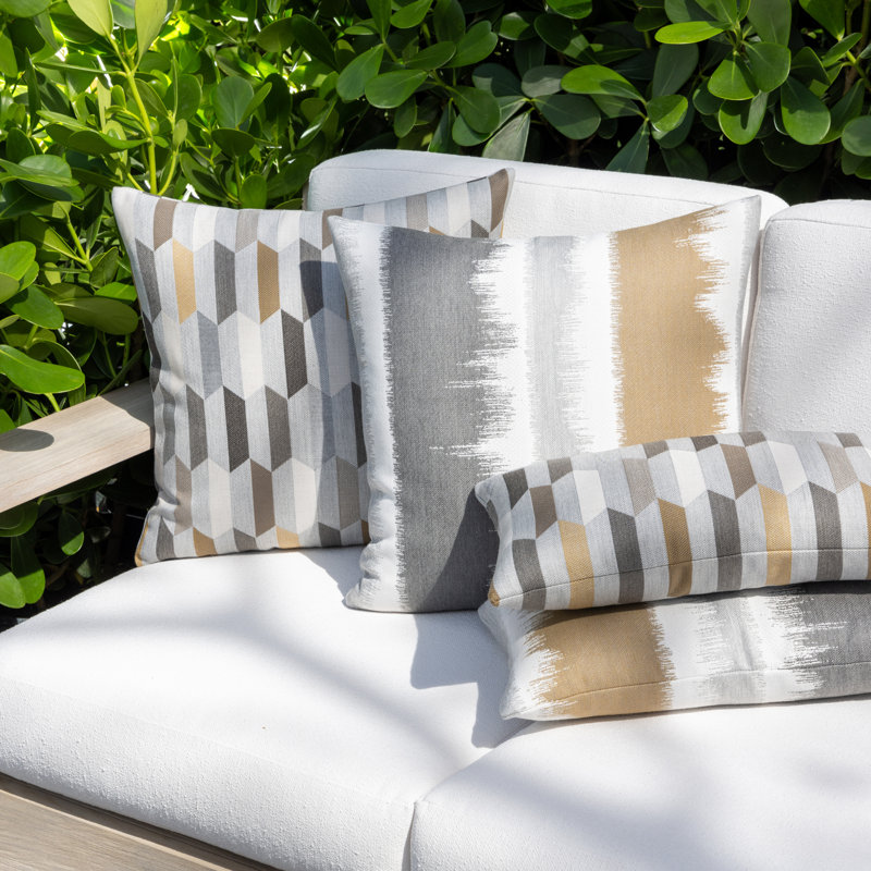 Chiseled Outdoor Square Sunbrella® Pillow Cover & Insert, 20"H x 20"W