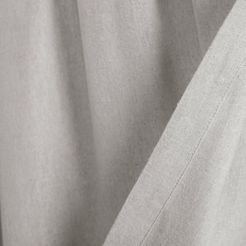 Linen Lace Linen Tailored Window Valance, Light Gray