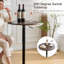 Table basse / bar réglable 39,5 po avec base en métal
