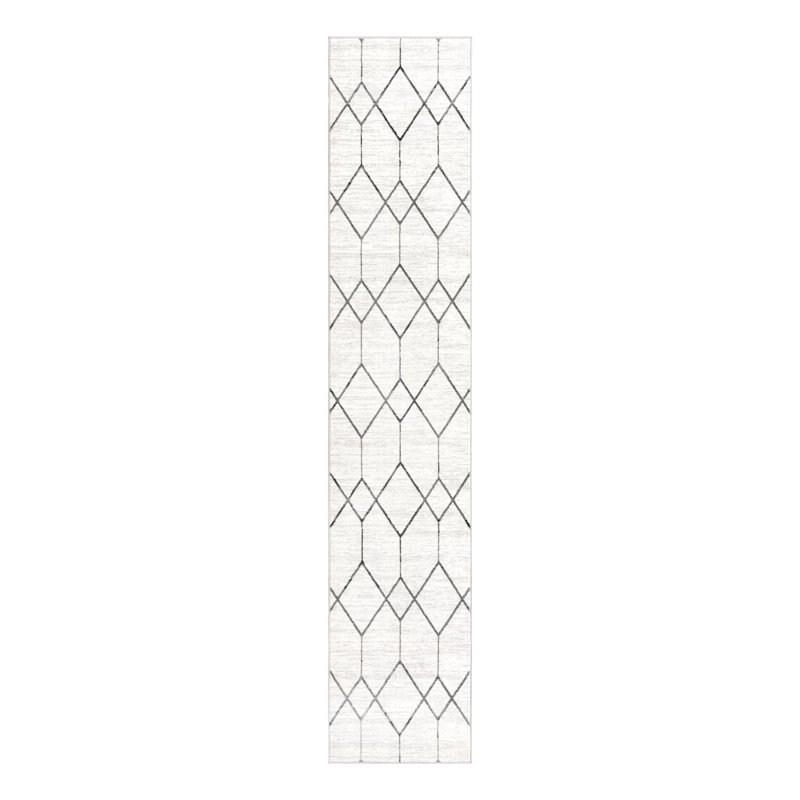 Nubieber Geometric Indoor Rug, Runner 2'7" x 13'