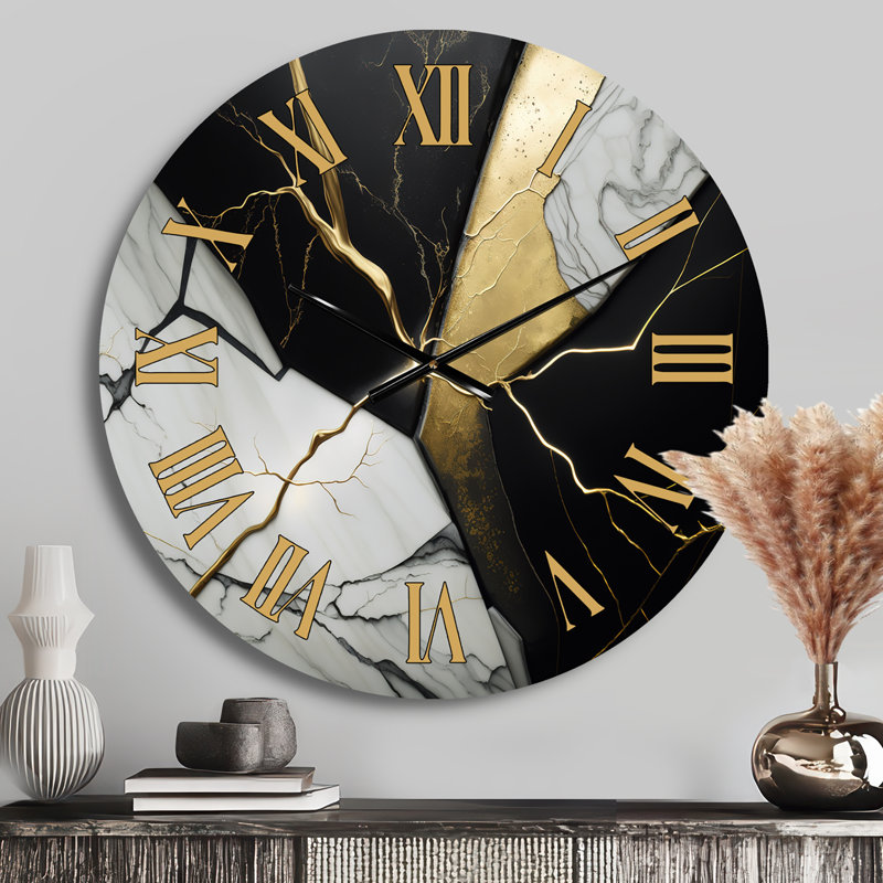 Horloge murale abstraite Geode, Médium