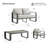 4 - Person Patio Conversation Set With Cushions-487355432-487447405