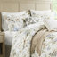 Édredon très grand 6 pièces en coton avec motif floral inspiré de la nature, 100% pour une expérience luxueuse et respirante, bourre en polyester 300 g / m², coussins décoratifs, broderie au point de chaînette, qualité