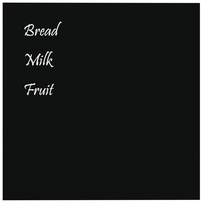 Magnetic Glass Dry Erase Board, Black, Square 40cm W x 40cm L
