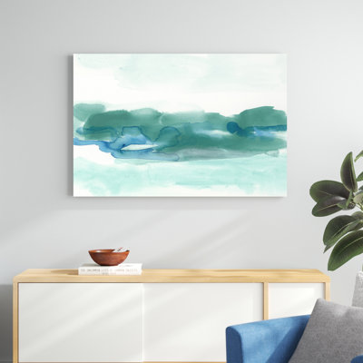 «Teal Coast I» par June Erica Vess, reproduction d'art sur toile tendue