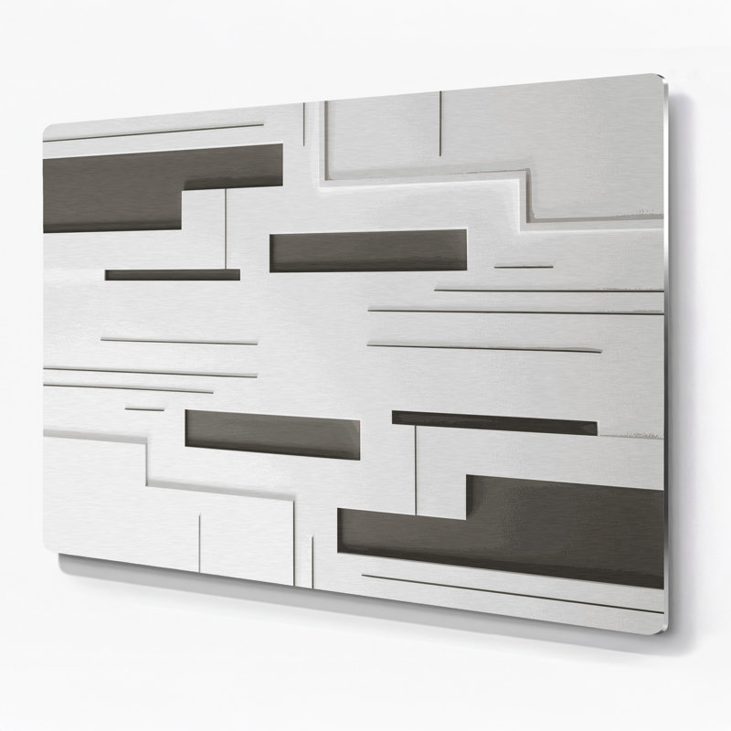 Minimalism 10 Green Metal Wall Art, 12" H x 18" W