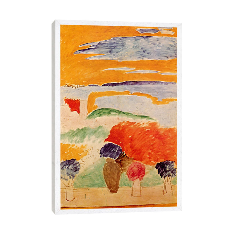 An Open Window At Tangiers, C.1912-13 by Henri Matisse - Painting on Canvas, 66.04 cm H x 45.72 cm W, White Floater Framed