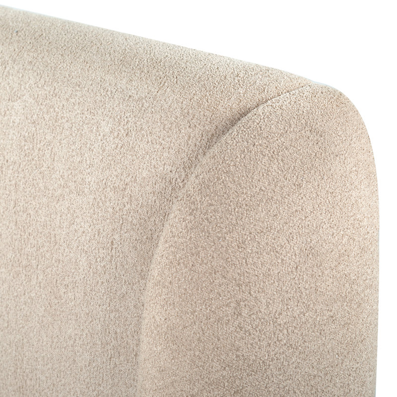 Martynia Boucle King Bed, King, Light Brown