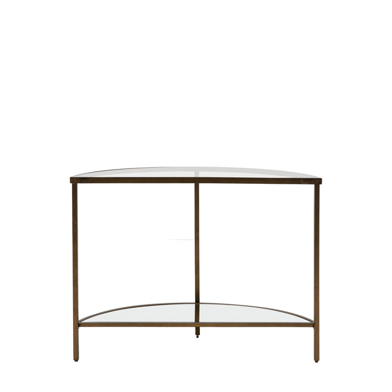 Richman 100cm Glass Top Console Table, Bronze