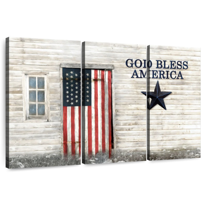 Drapeau américain Borges God Bless, H 28 po x l 45 po