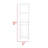 Linen Cabinet, Two Interior Shelves, Two Open Shelves, Single Door-649110588
