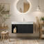 Meuble-lavabo mural flottant 36 po avec lavabo 36 po, noir pour rangement de salle de bain-1236449913-1236449916-1236449918