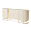 Console Lisbon Reeded - Crème soyeuse matte-1991652919