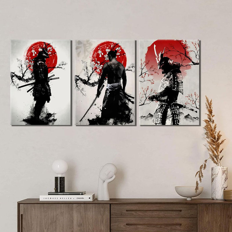 3 Piece Wrapped Canvas Print, 60 cm H x 40 cm W