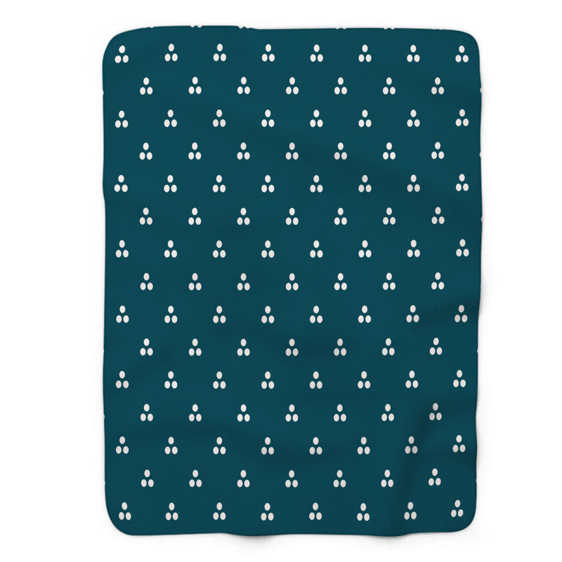 Couverture en sherpa bleu 1 pièce, Grand lit