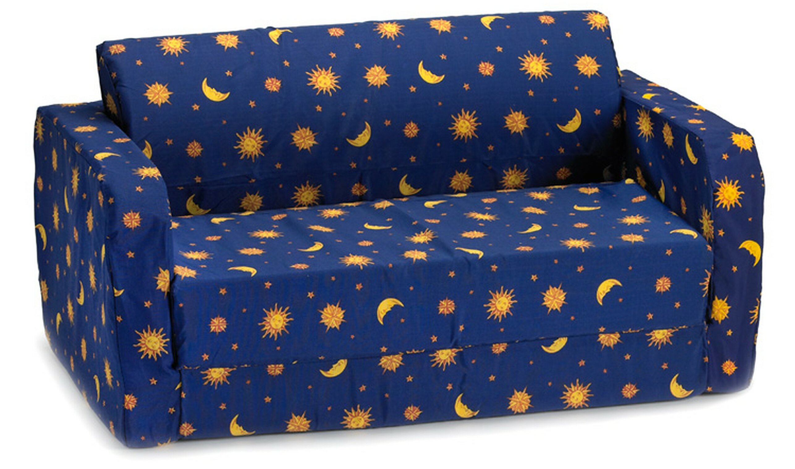Comfy Kids - Polyester Kids Flip Sofa - Blue Moon & Stars