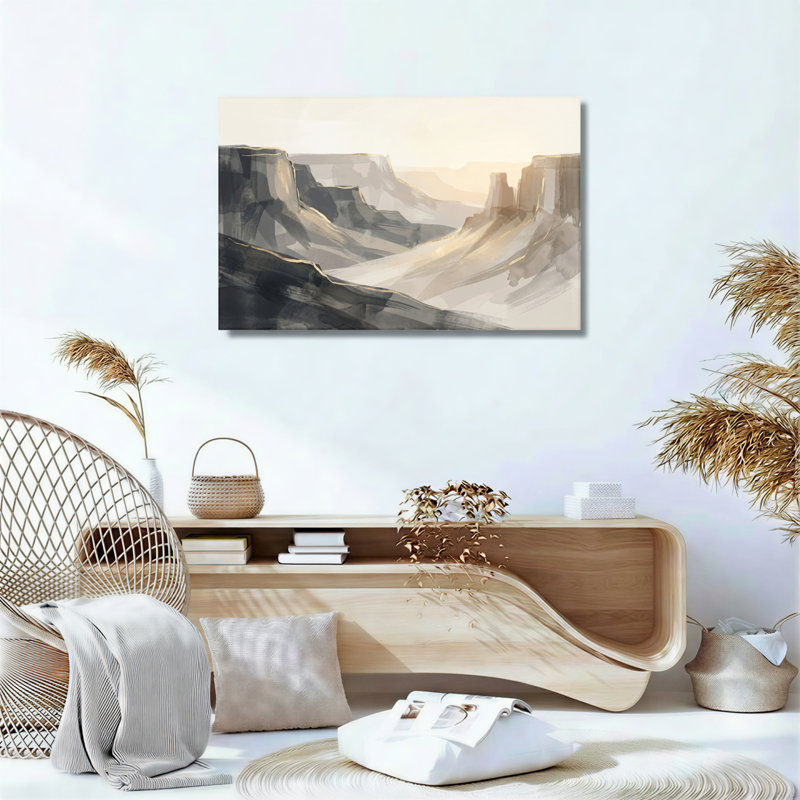 Ensemble de 1 tableau sur toile représentant un paysage de montagne, 16"H x 24"W, Wrapped Canvas