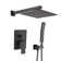 12 in Brushed Nickel Shower Faucet Combo Set Rainfall System With Handheld Spray