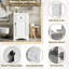 Meuble-lavabo de 20 po avec lavabo en céramique, porte à fermeture douce, tablette réglable et support de rangement fixé à la porte - idéal pour les petites salles de bain-220753430