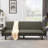 77.5" Square Arm Futon Sofa Bed Upholstered 3 Seat Couch For Home Office, Flannel, Brown-1794796007