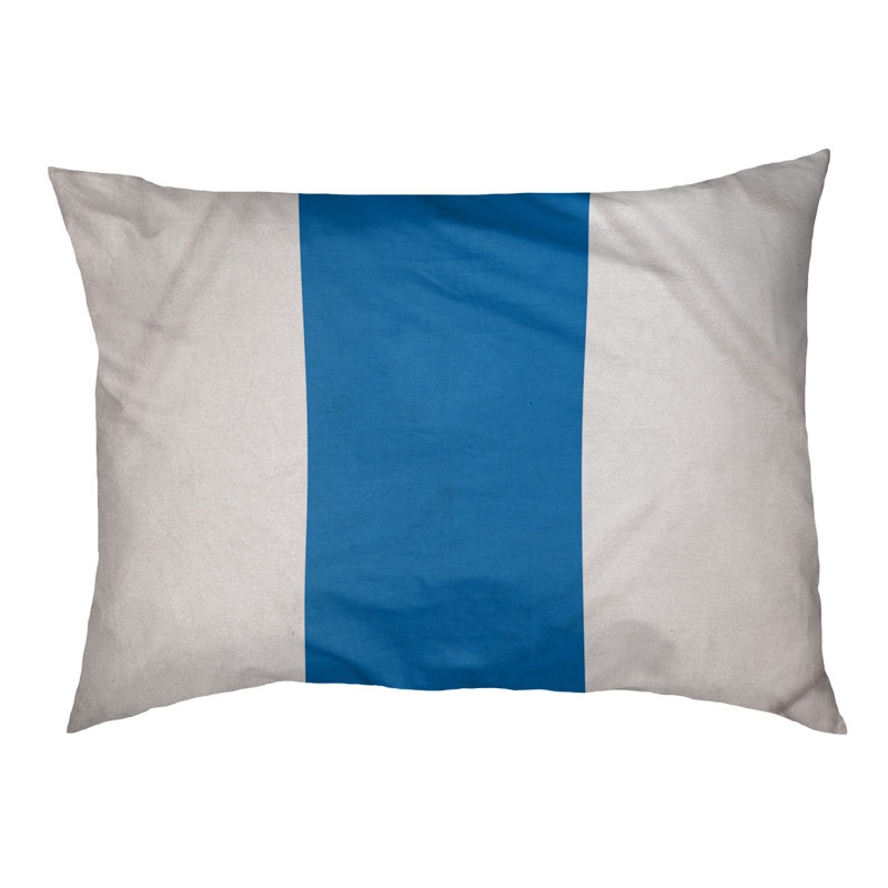 Coussin Golden State, Très grand (l 50 po x P 40 po x H 17 po), Blanc / bleu royal / blanc
