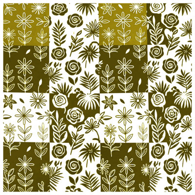 Floral Patchwork Pattern Double Sided Throw Pillows
