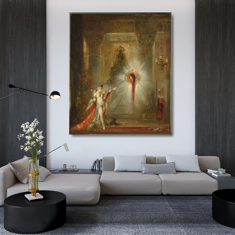 "The Apparition" par Gustave Moreau - Toile tendue avec châssis, H 40 po x l 28 po