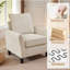 Ensemble de canapés en velours côtelé 4 pièces, canapé modulaire en L avec repose-pieds, causeuse et fauteuil simple-981230738