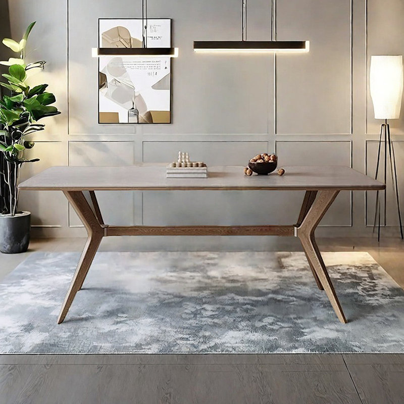 Table de style nordique moderne et minimaliste wabi-sabi, H 29,53 po x L 70,87 po x l 35,43 po