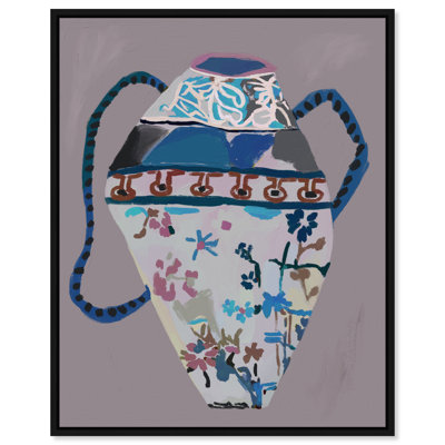 Petals on Porcelain Graphic Art Canvas