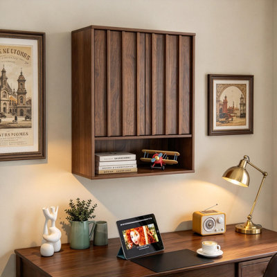 Wall-Mounted Storage Cabinet with Doors & Shelf