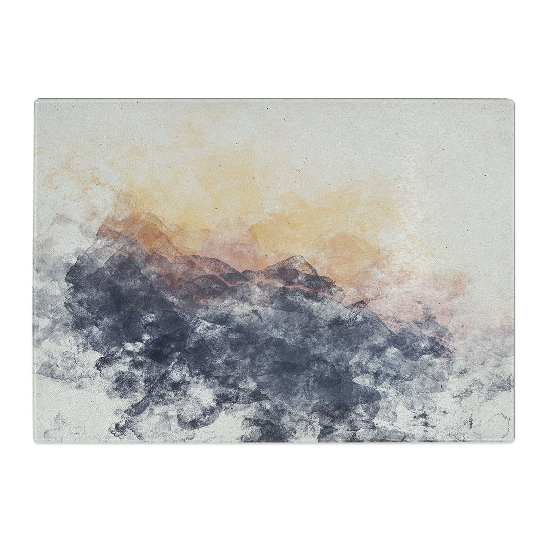 Tempered Glass the Peak of a Mountain Chopping Board