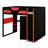 Wood Loft Bed With Desk, Multi Storage Shelves And USB-271513083