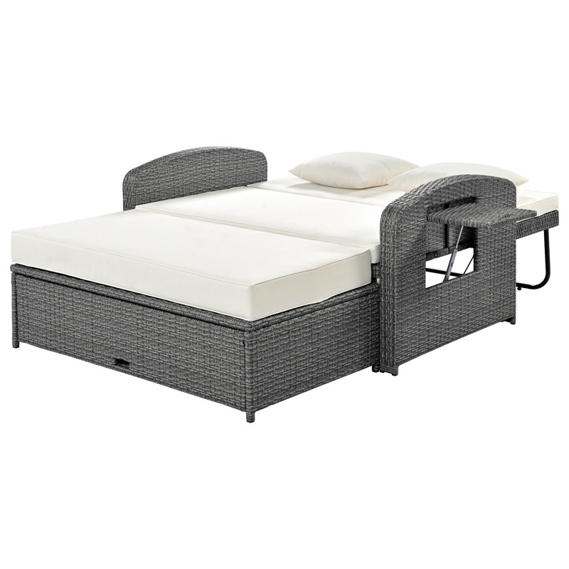 Chaise longue double Hebert Carroway avec dossier réglable et housse imperméable