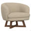 Chaise d'appoint pivotante beige sable