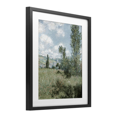 Impressionist Countryside Dappled Clouds Framed Print Under Glass, design by Corinne Haig