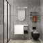 Meuble-lavabo mural 30 po, 2 portes à fermeture en douceur et 1/2 porte en verre, contreplaqué (emballage KD) - sans le lavabo