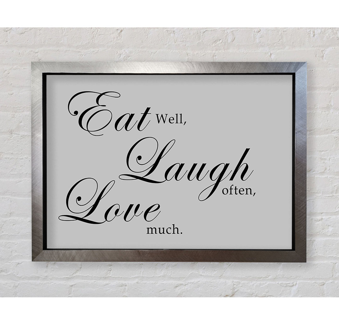 Küche Zitat Eat Laugh Love Wandkunst