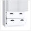 Armoire H 70 po avec 2 tiroirs et 2 portes, blanc