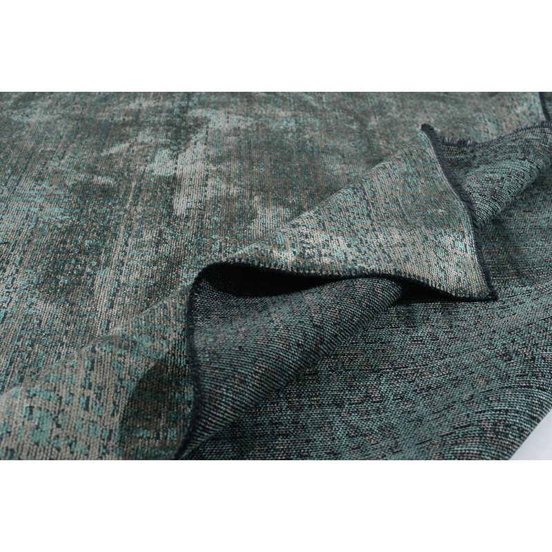 Tapis gris / bleu turquoise Rapture, Rectangle 7 pi 10 po x 11 pi 2 po