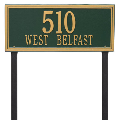 Double Line 2-Line Lawn Address Sign