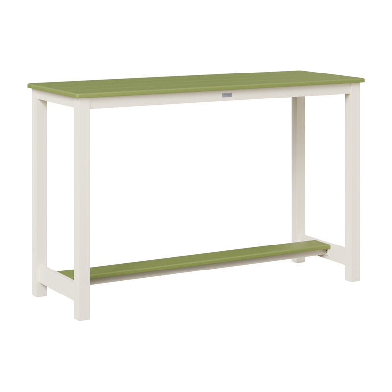 Berlin Gardens Balcony Aluminum Counter Height Table, Kiwi Green, 38.5" H x 60" W x 22" D