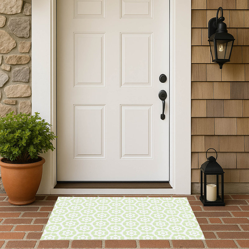 Cleo Outdoor Doormat, Lime, 17'' W x 24'' L