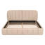 Lit plateforme tapissier avec tissu épais, polyester