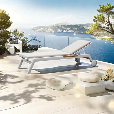 Chaise longue d'extérieur en alliage d'aluminium Siddie