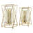 Prism Warm Gold Hurricane Candle Holders (Set of 2)