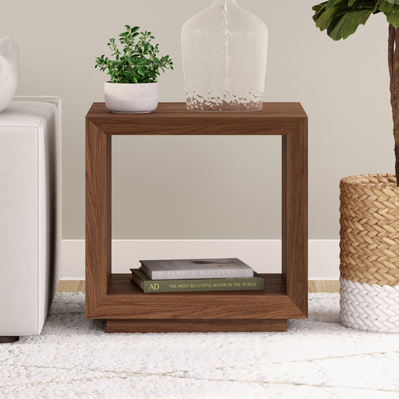 Evie Side Table, Satin Walnut